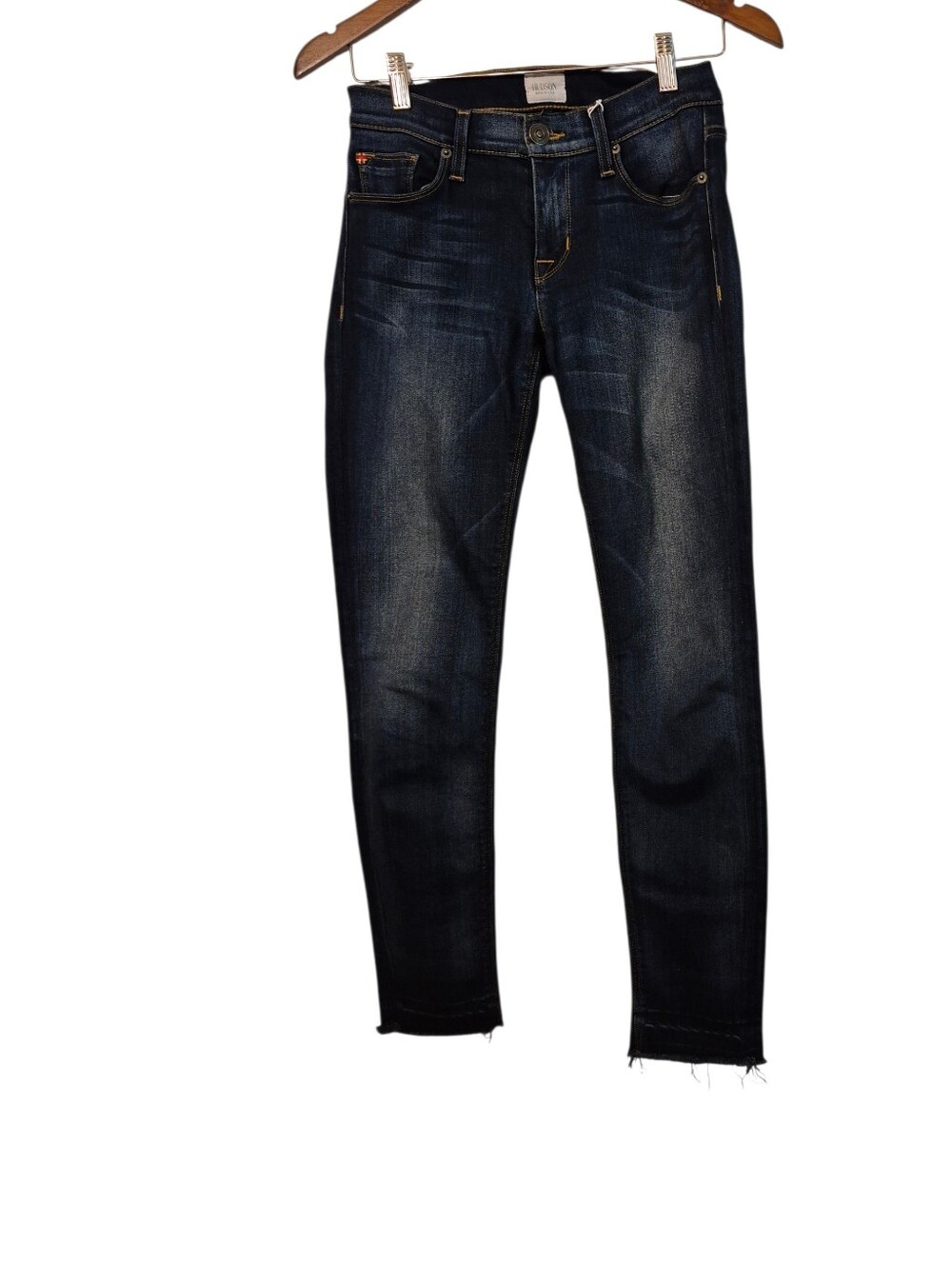 Hudson Jeans NWT Dark Indigo Skinny Raw Hem Jeans 26